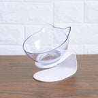 Elevated Cat Feeder with Transparent Cat-Ear Bowl