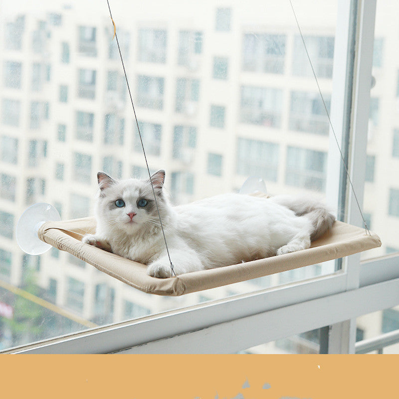 Window-Mounted Cat Hammock with Suction Cups