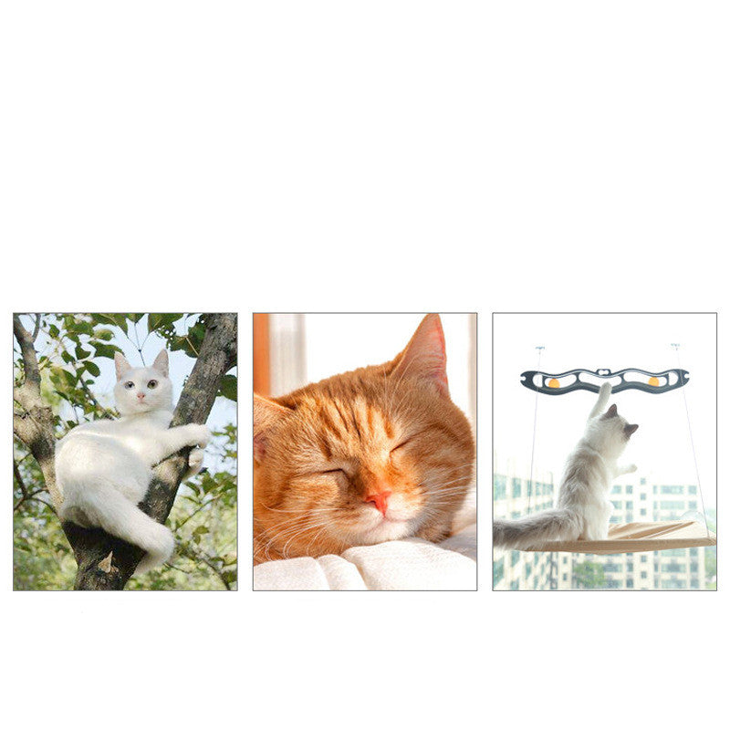 Window-Mounted Cat Hammock with Suction Cups