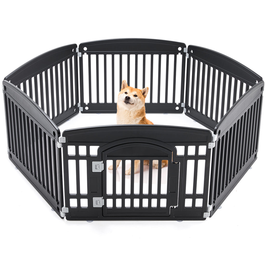Foldable Dog Play Fence for Indoor and Outdoor Use