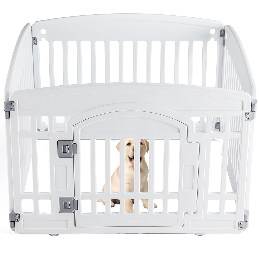 Foldable Dog Play Fence for Indoor and Outdoor Use