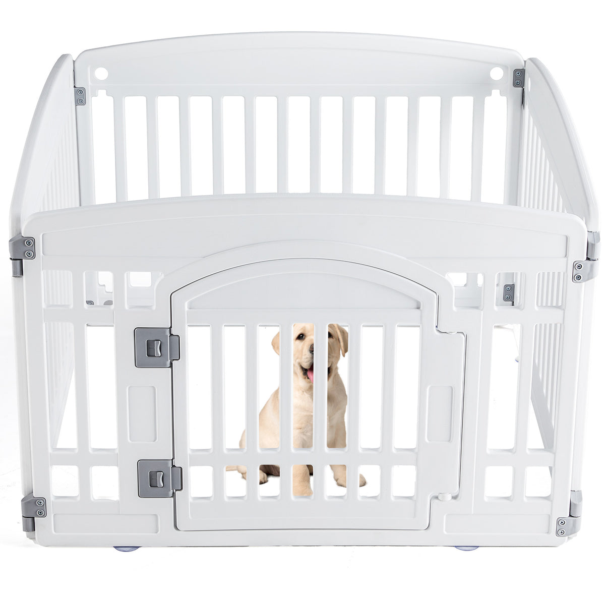 Foldable Dog Play Fence for Indoor and Outdoor Use