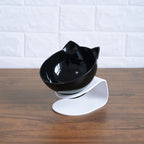 Elevated Cat Feeder with Transparent Cat-Ear Bowl