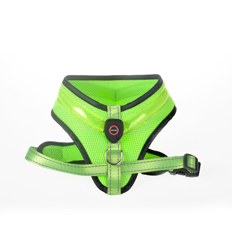 Rechargeable LED Dog Harness with Breathable Mesh