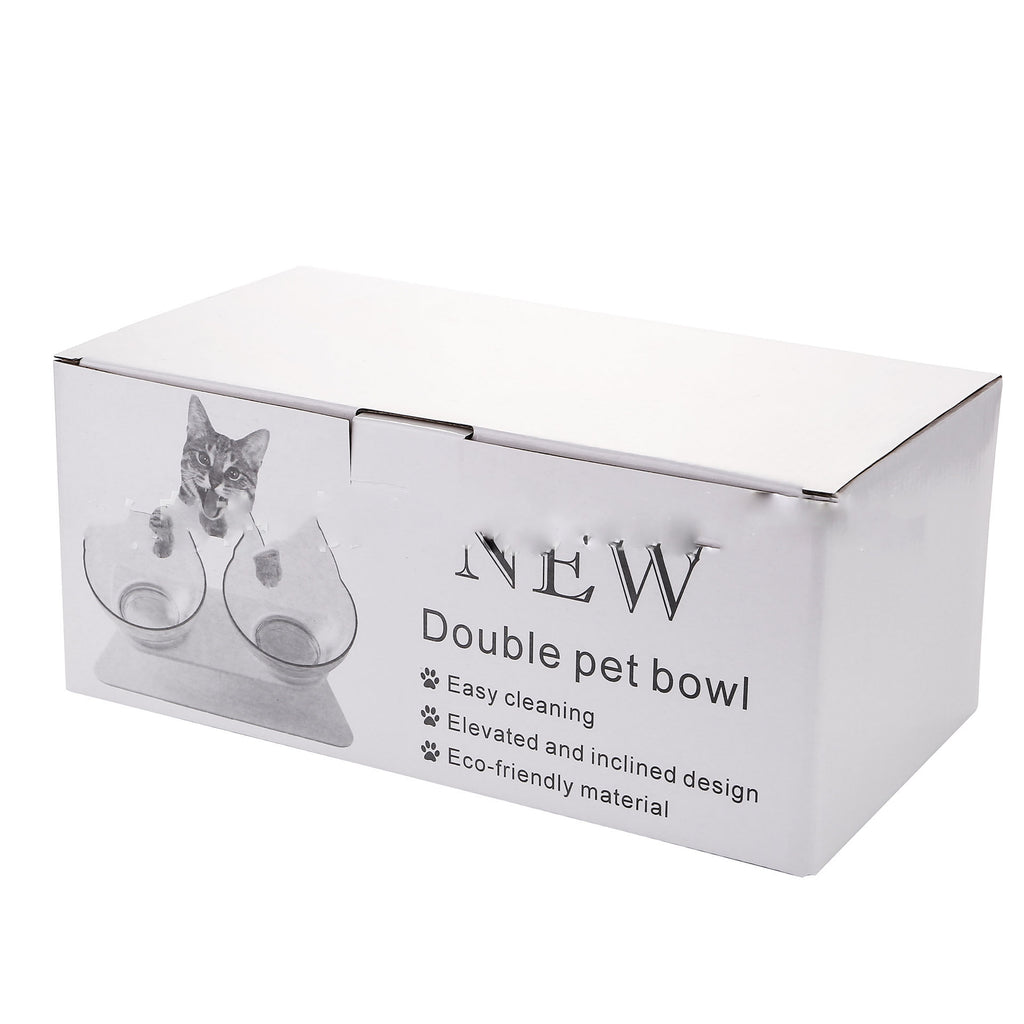 Elevated Cat Feeder with Transparent Cat-Ear Bowl