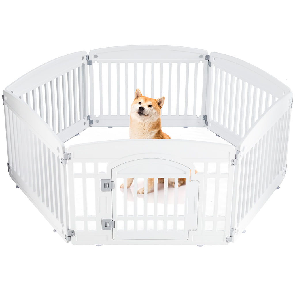Foldable Dog Play Fence for Indoor and Outdoor Use