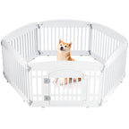 Foldable Dog Play Fence for Indoor and Outdoor Use