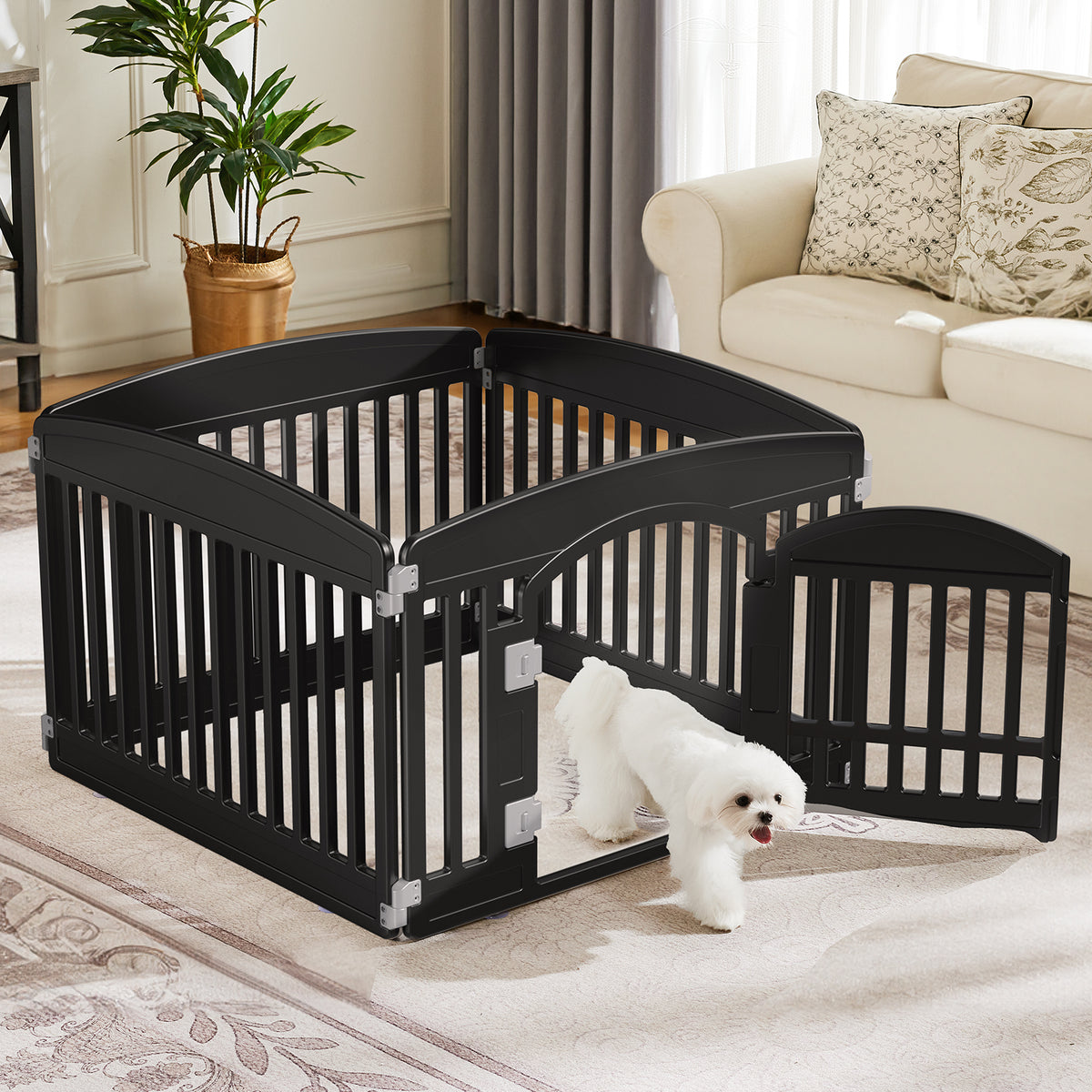 Foldable Dog Play Fence for Indoor and Outdoor Use