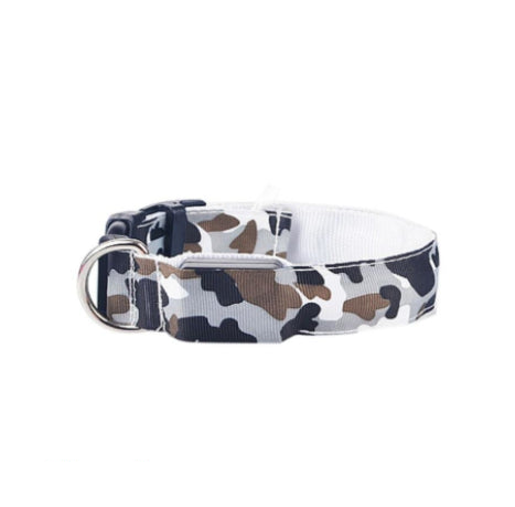 Light-Up Nylon Dog Collar with Three Glow Modes